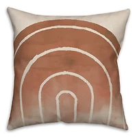 Terracotta Rainbow 18" x 18" Throw Pillow