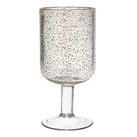 Hello Honey® 12oz. Stemmed Gold-Flecked Clear Drinking Glass