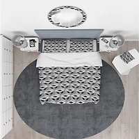 Designart '3D Lattice Pattern' Scandinavian Bedding Set