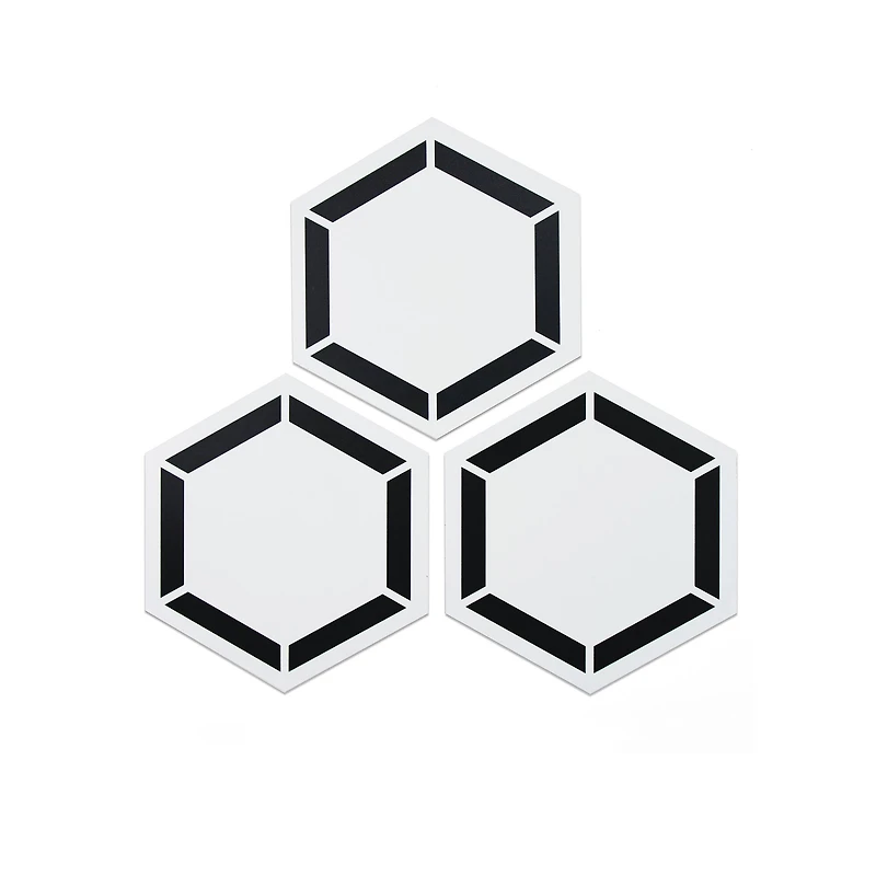 FloorPops Coltrane Peel & Stick Hexagon Floor Tiles