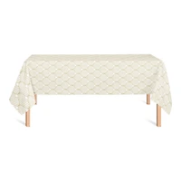 Gold Geometric Leaf Pattern Tablecloth