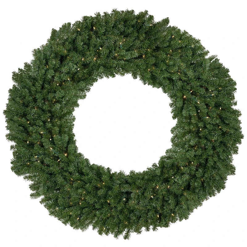 7ft. Pre-Lit Commercial Canadian Pine Artificial Christmas Wreath