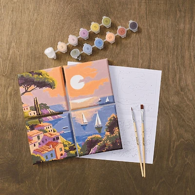 Coastal Sunset Paint-by-Number Gallery Mini Kit by Ashland®