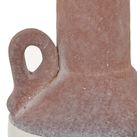 White Ceramic Farmhouse Vase, 12" x 6" x 6"