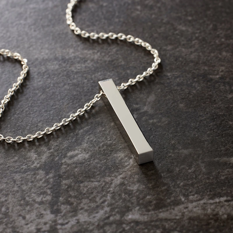 Silver Metal Bar Pendant by Bead Landing™