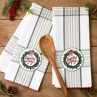 Peace Love Joy Embellished Dishtowel Set/2