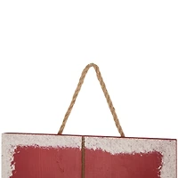 Glitzhome® 3.5ft. Wooden Believe Santa Porch Sign