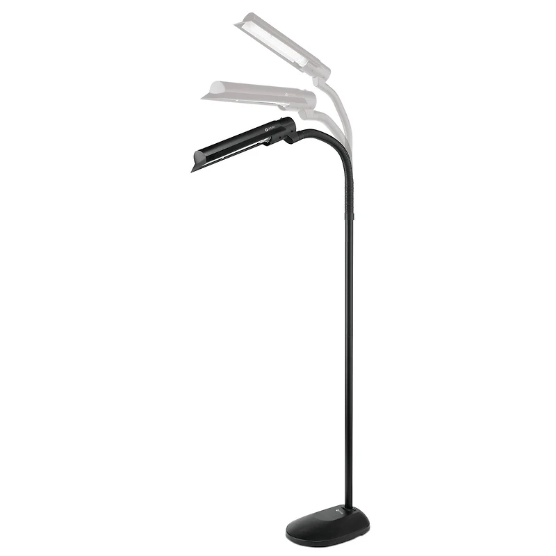 OttLite 62" Black 18W Wingshade Floor Lamp