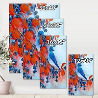 Designart - Bright Bird Bullfinch Sitting On A Branch III