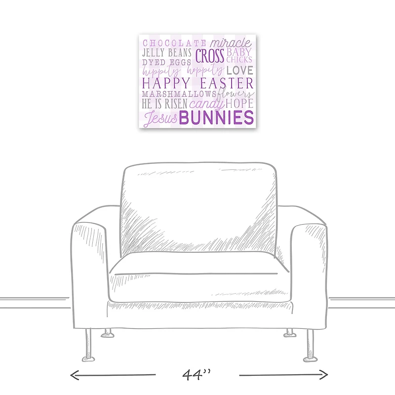 Easter Day Words 16" x 20" Canvas Wall Art