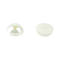 7.5mm Ivory AB Round Flatback Plastic Pearls, 1,200ct. by Bead Landing™