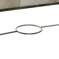 Silver Stainless Steel Contemporary Bench, 17' x 48" x 18"