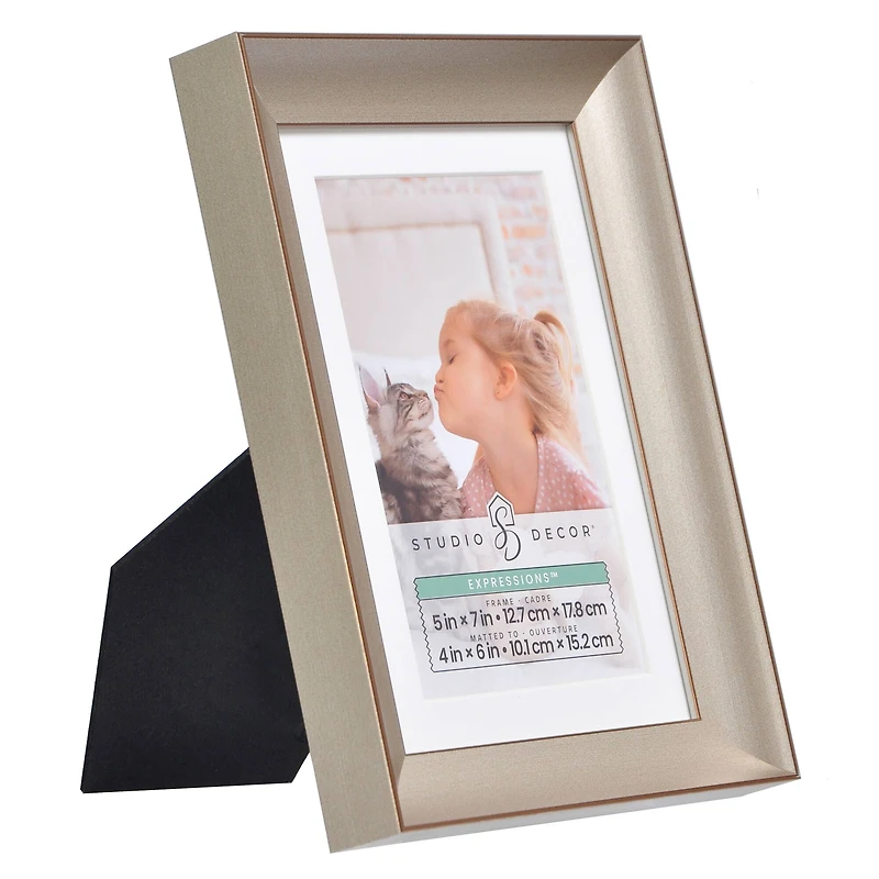 Expressions™ Narrow Champagne Frame with Mat by Studio Décor