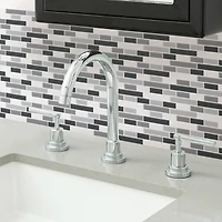 InHome Smoked Glass Peel & Stick Backsplash Tiles