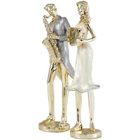 14" Gold Musician Sculpture Set