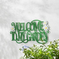 Glitzhome® 24" Welcome to my Garden Metal Cutout Wall Décor