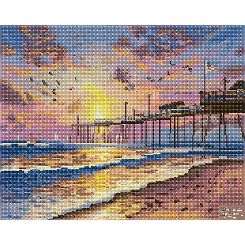 Diamond Dotz® Intermediate 20213 Thomas Kinkade Footprints in the Sand Diamond Painting Kit