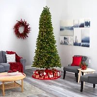 9ft. Pre-Lit Virginia Spruce Artificial Christmas Tree, Warm White LED Lights