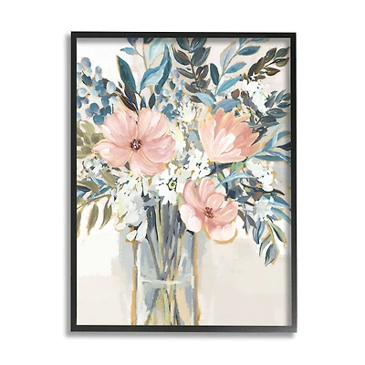 Stupell Industries Beautiful Flower Bouquet Painting Delicate Blossoms Framed Giclee Art