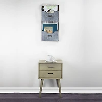 Galvanized Metal Mail & Magazine Wall Organizer