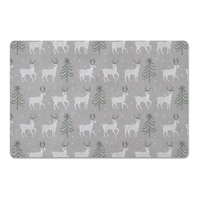 Deer and Tree Pattern 27x18 Floor Mat