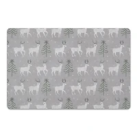 Deer and Tree Pattern 27x18 Floor Mat