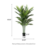 Glitzhome® 5ft. Potted Faux Palm Tree