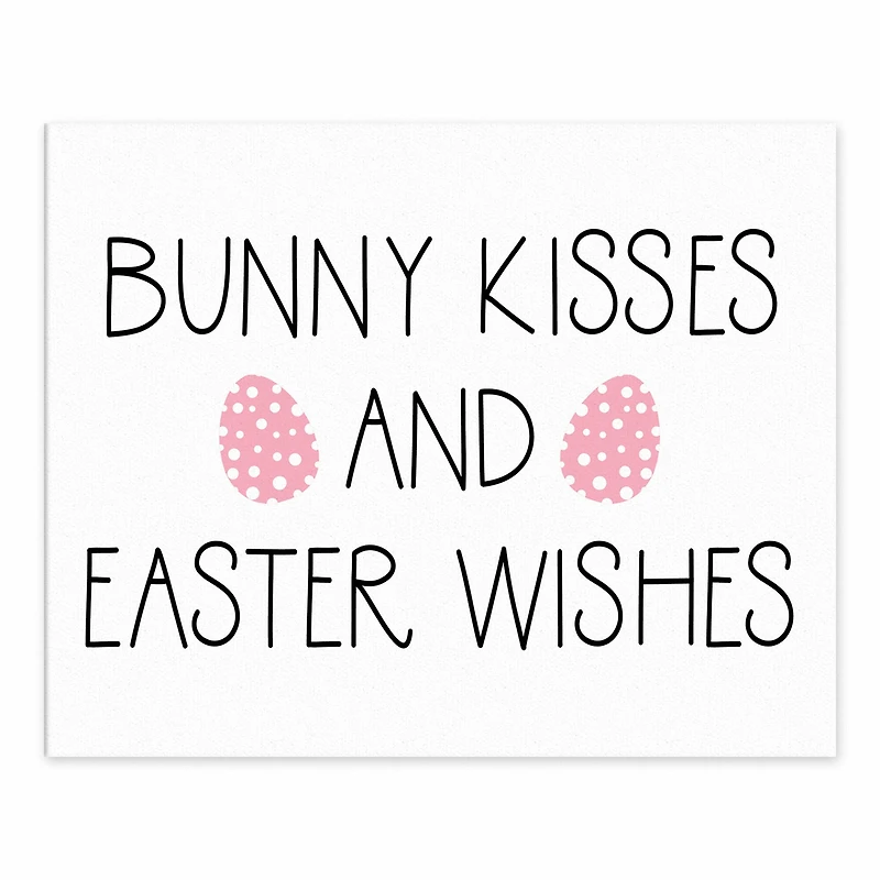Bunny Kisses and Easter Wishes Tabletop Canvas