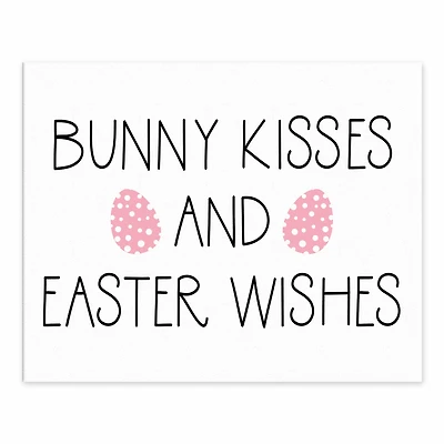 Bunny Kisses and Easter Wishes Tabletop Canvas