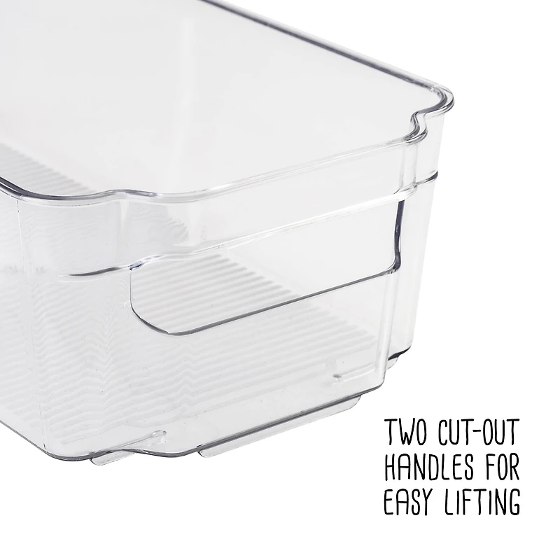 Honey Can Do Clear BPA-Free Stackable Refrigerator Organizer Storage Bins Set