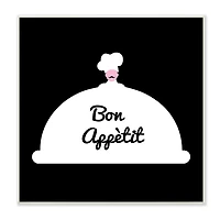 Stupell Industries Bon Appetit Phrase Mustache Chef Modern Design,12" x 12"