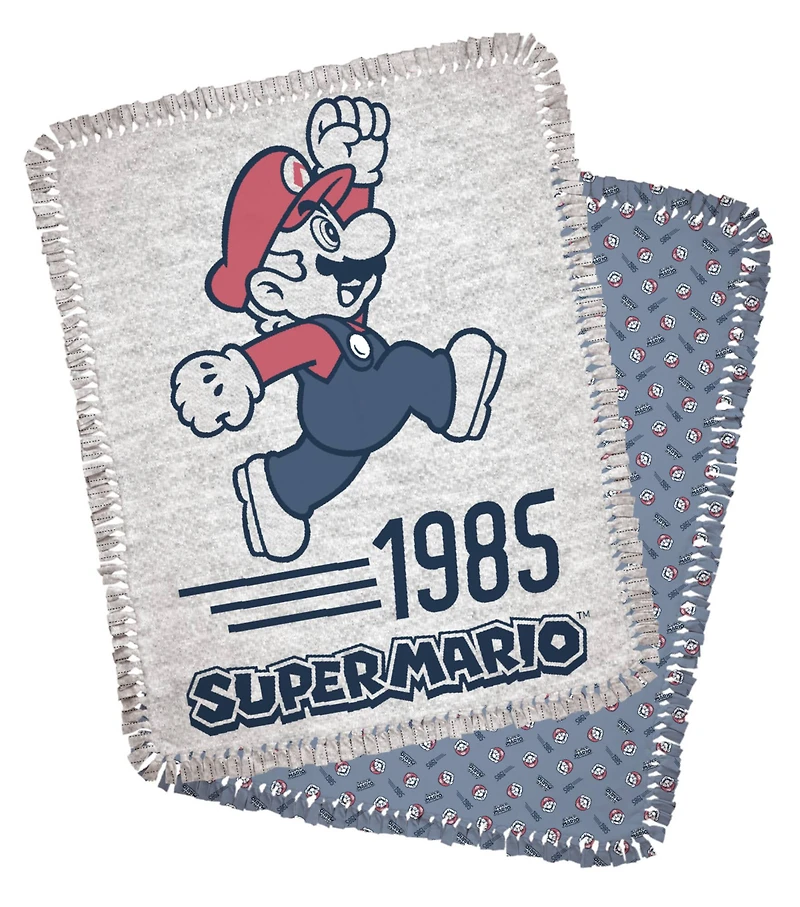 Super Mario™ 48" Mario 1985 No Sew Fleece Throw Kit