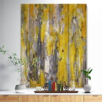 Designart - Grey and Yellow Abstract Pattern