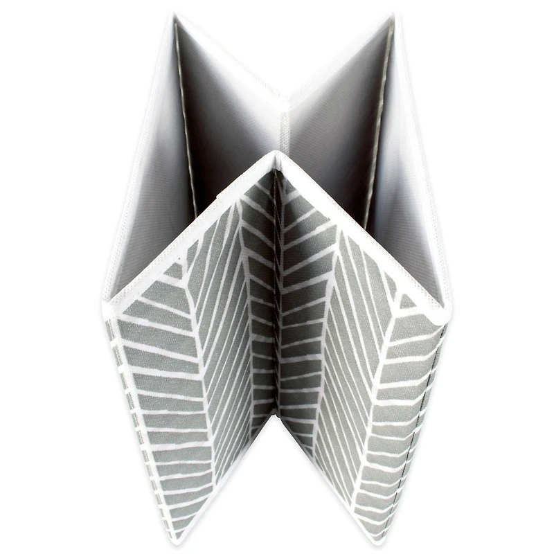 DII® 13" Gray Herringbone Square Non-Woven Fabric Cubes, 2ct.