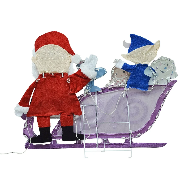 Rudolph the Red-Nosed Reindeer & the Island of Misfit Toys 42" Santa & Sleigh 2D Pre-Lit Yard Art