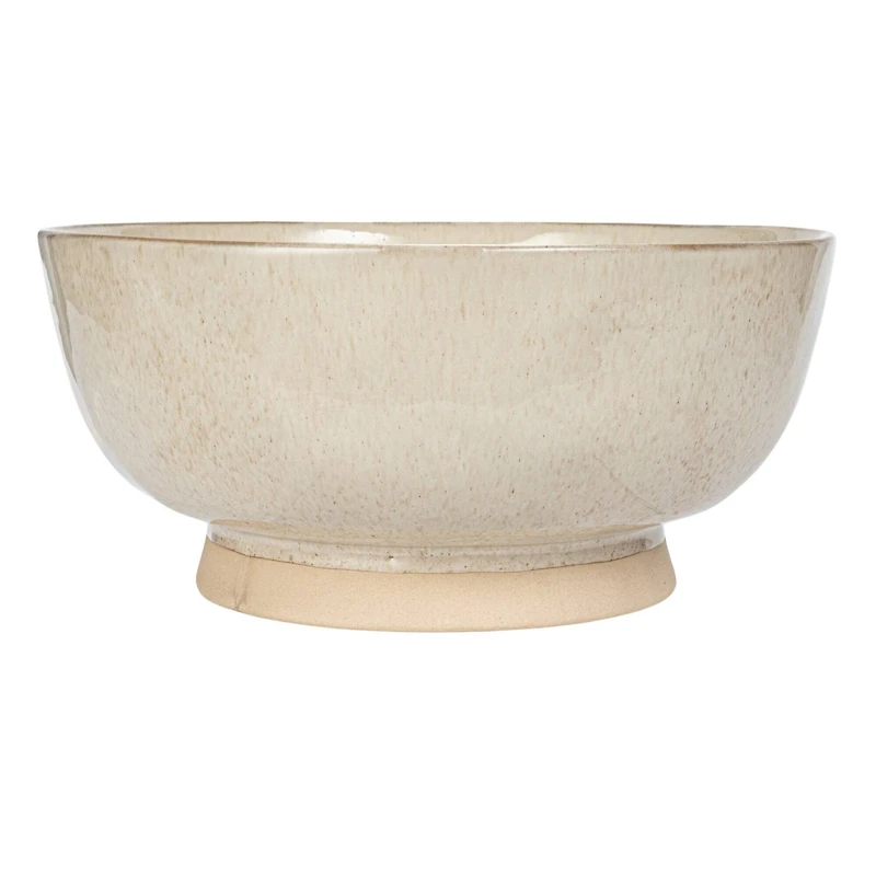 Hello Honey® 10" Cream Speckled Glaze Stoneware Bowl