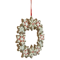 5" Gingerbread Snowflake Wreath Ornament