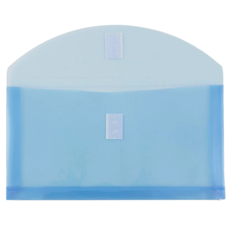 JAM Paper 5.25" x 10" Plastic Hook & Loop Closure Envelopes