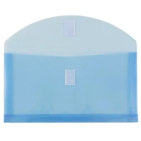 JAM Paper 5.25" x 10" Plastic Hook & Loop Closure Envelopes