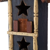 Glitzhome® 13" Solid Wood and Metal Rustic Style Birdhouse