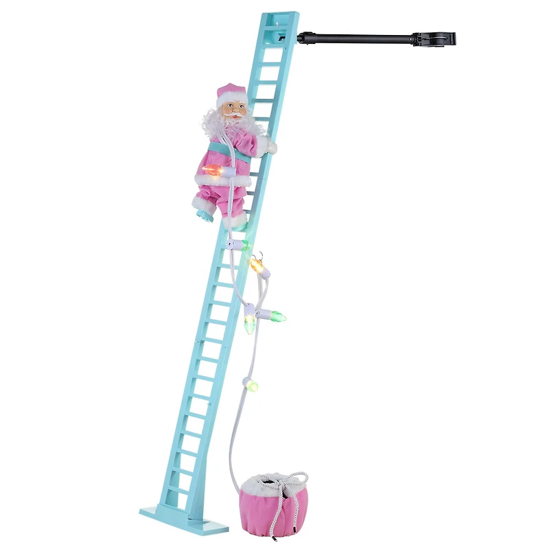 3.5ft. Animated Pastel Super Climbing Santa