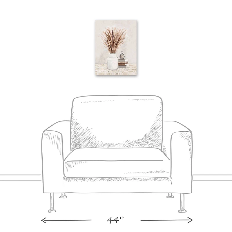 Grass In Vase 12" x 16" Canvas Wall Art