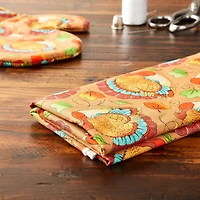 Fabric Traditions Fall Turkeys Cotton Fabric