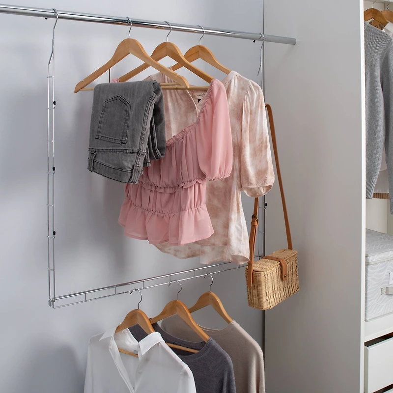 Organize It All 2 Tier Adjustable Closet Rod