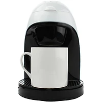Brentwood White Single-Serve Coffee Maker with Porcelain Mug
