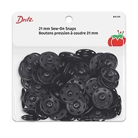Dritz® 7/8" Black Sew-On Snaps, 48 Sets