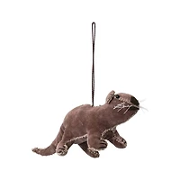 Hello Honey® 8" Brown Velvet Otter Ornament