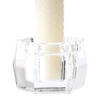 12 Pack: Crystal Hexacube Taper Holder by Ashland®