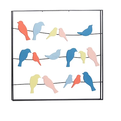 Multi Colored Metal Coastal Wall Decor, 31" x 32" x 2"