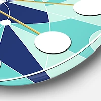 Designart 'Retro Geometric Grid Ii Mid-Century Modern Wall Clock